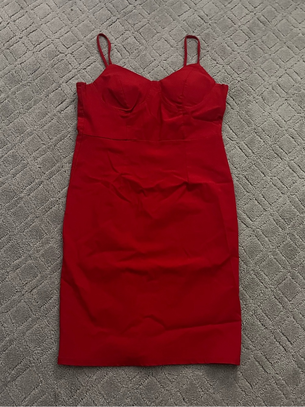 Red Bodycon Spaghetti Strap Dress